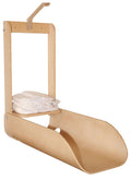 Bleieholder veggmontert for ca. 16 bleier naturfarget forfra