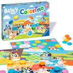 Montert Bluey Colorino fargespill med gjennomskinnelig spillplate