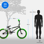 BMX-sykkel Halifax 20 tommer med Hi-Ten stålramme - Bergsteiger