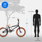 BMX-sykkel Halifax 20 tommer med Hi-Ten stålramme - Bergsteiger