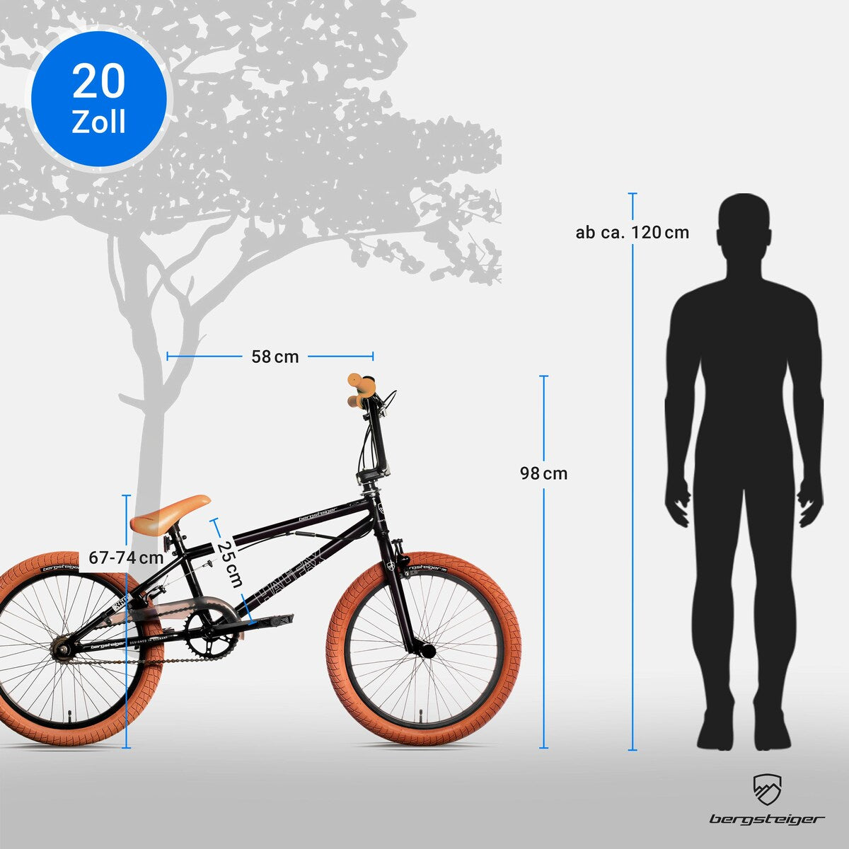 BMX-sykkel Halifax 20 tommer med Hi-Ten stålramme - Bergsteiger