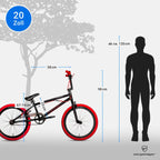 BMX-sykkel Halifax 20 tommer med Hi-Ten stålramme - Bergsteiger