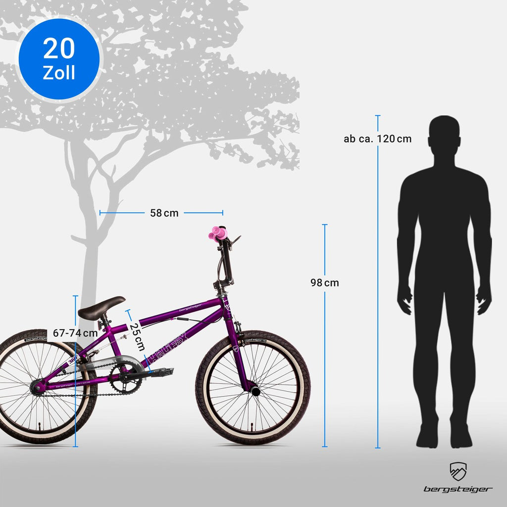 BMX-sykkel Halifax 20 tommer med Hi-Ten stålramme - Bergsteiger