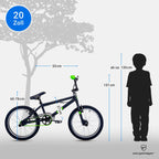 BMX-sykkel Ohio 20 tommer med kjedebeskytter sideprofil