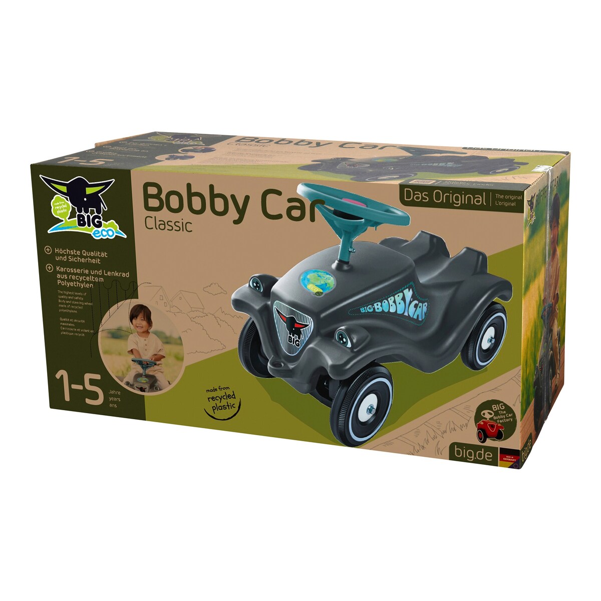 Nærbilde av hjul på Bobby Car Classic Eco gåbil