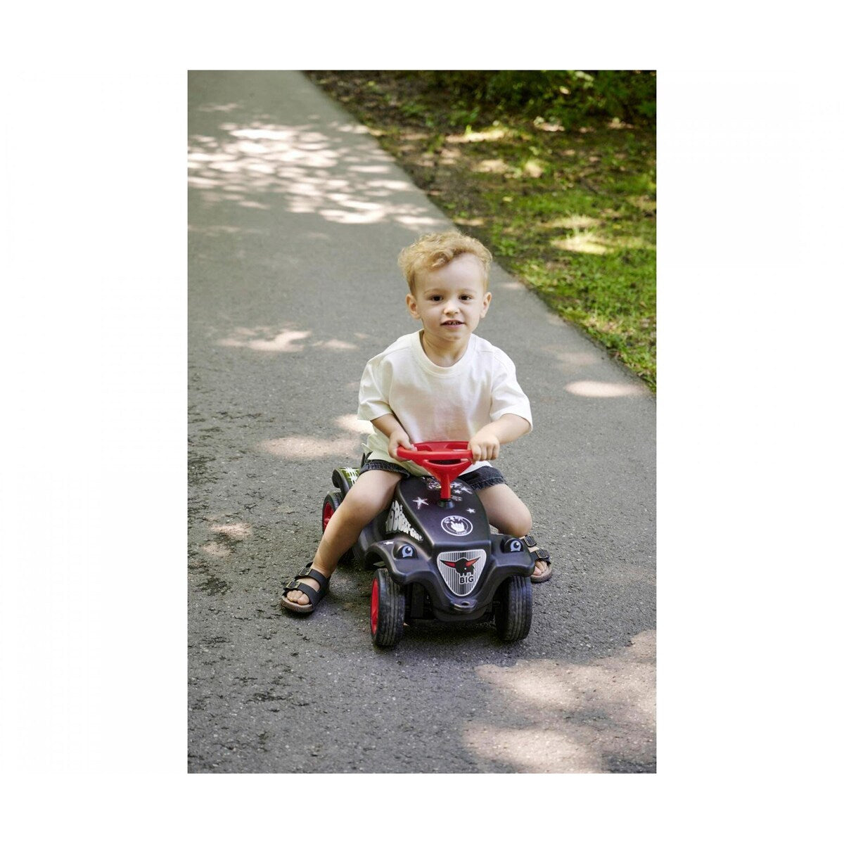 Bobby Car Classic Little Rocker gåbil med rocka dekor