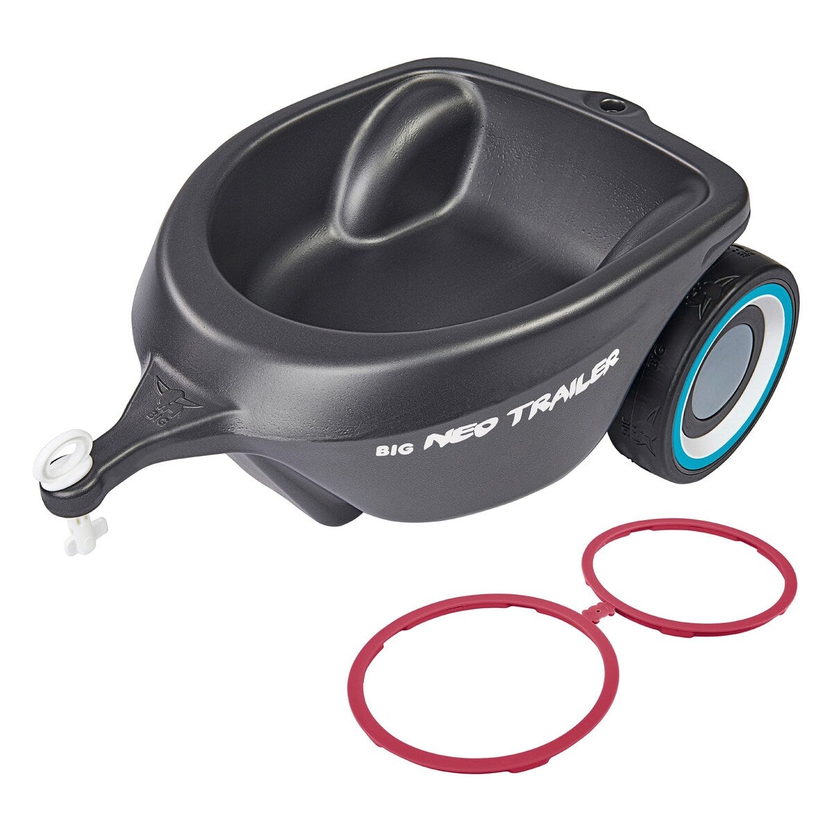 Bobby Car Neo Trailer tilhenger 3 liter med fargerike felgringer