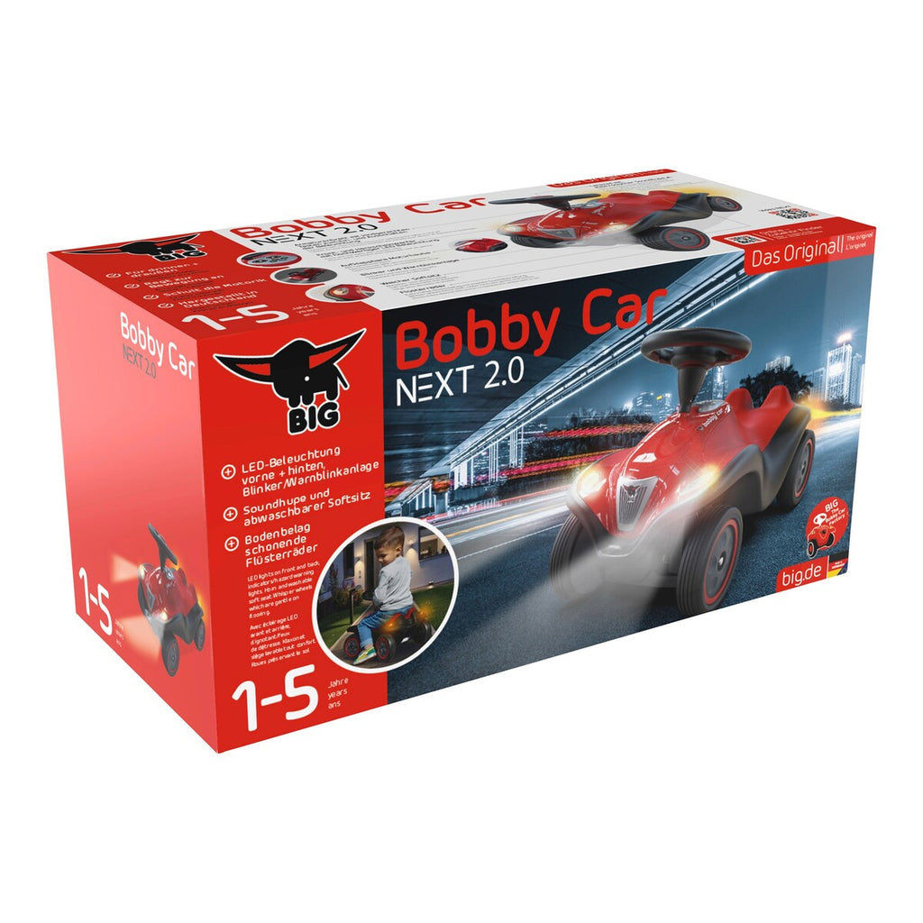 Bobby Car Next 2.0 gåbil med tilhengerkoblinger foran og bak