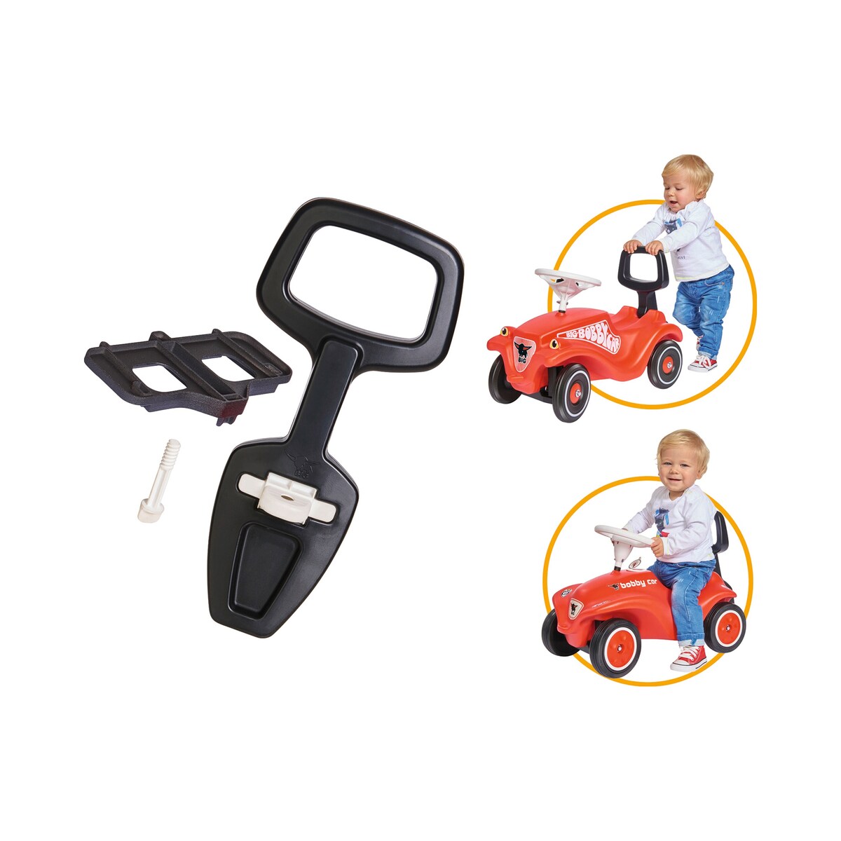 Bobby Car Walker gåstøtte og ryggstøtte forfra