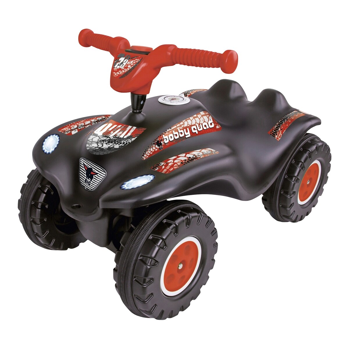 Bobby Quad Racing gåbil forfra med offroad-dekk
