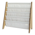 Nærbilde av lomme på Bokhylle med 4 lommer resirkulert polyester 62x61 cm