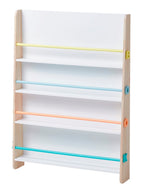 Bokhylle for barn BOOKS i furu og MDF forfra
