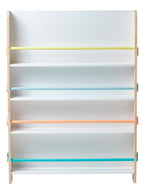 Bokhylle for barn BOOKS i furu og MDF bakside