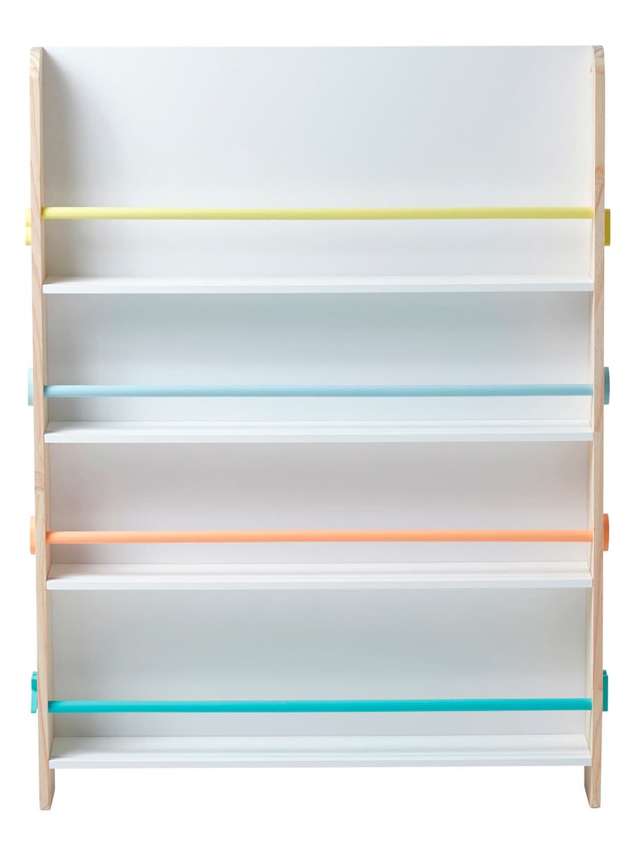 Bokhylle for barn BOOKS i furu og MDF bakside