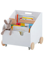 Bokhylle for barn med hjul SCHOOL 44,5x46 cm MDF forfra