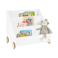 Bokhylle Lasse med hjul MDF 65x43x55 cm forfra