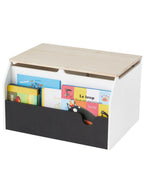 Bokkiste for barn SCHOOL i MDF 35x58x43 cm forfra