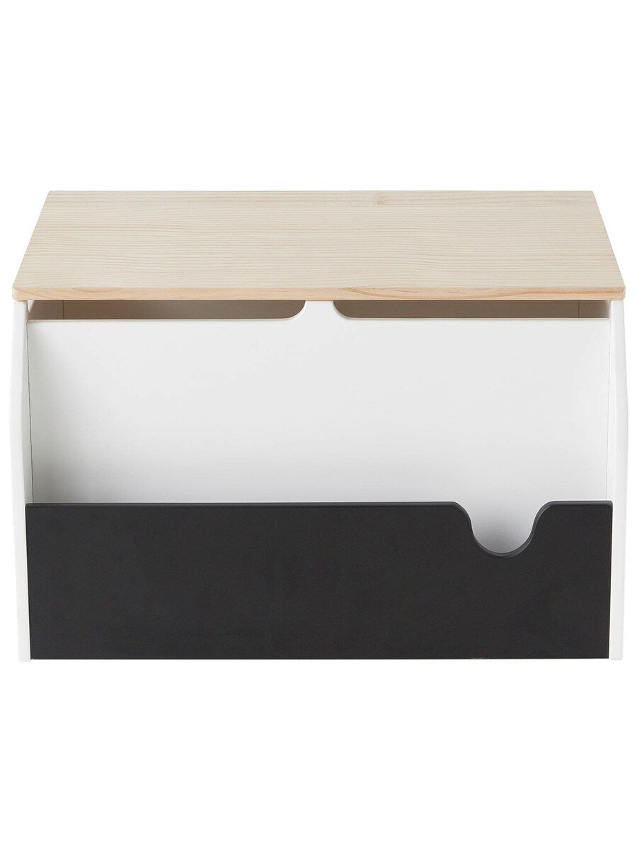 Bokkiste for barn SCHOOL i MDF 35x58x43 cm nærbilde av materialet