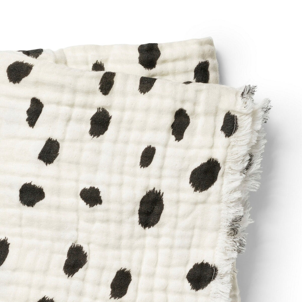 Bomullsteppe Dalmatian Dots Grande 75x100 cm Oeko-Tex forfra