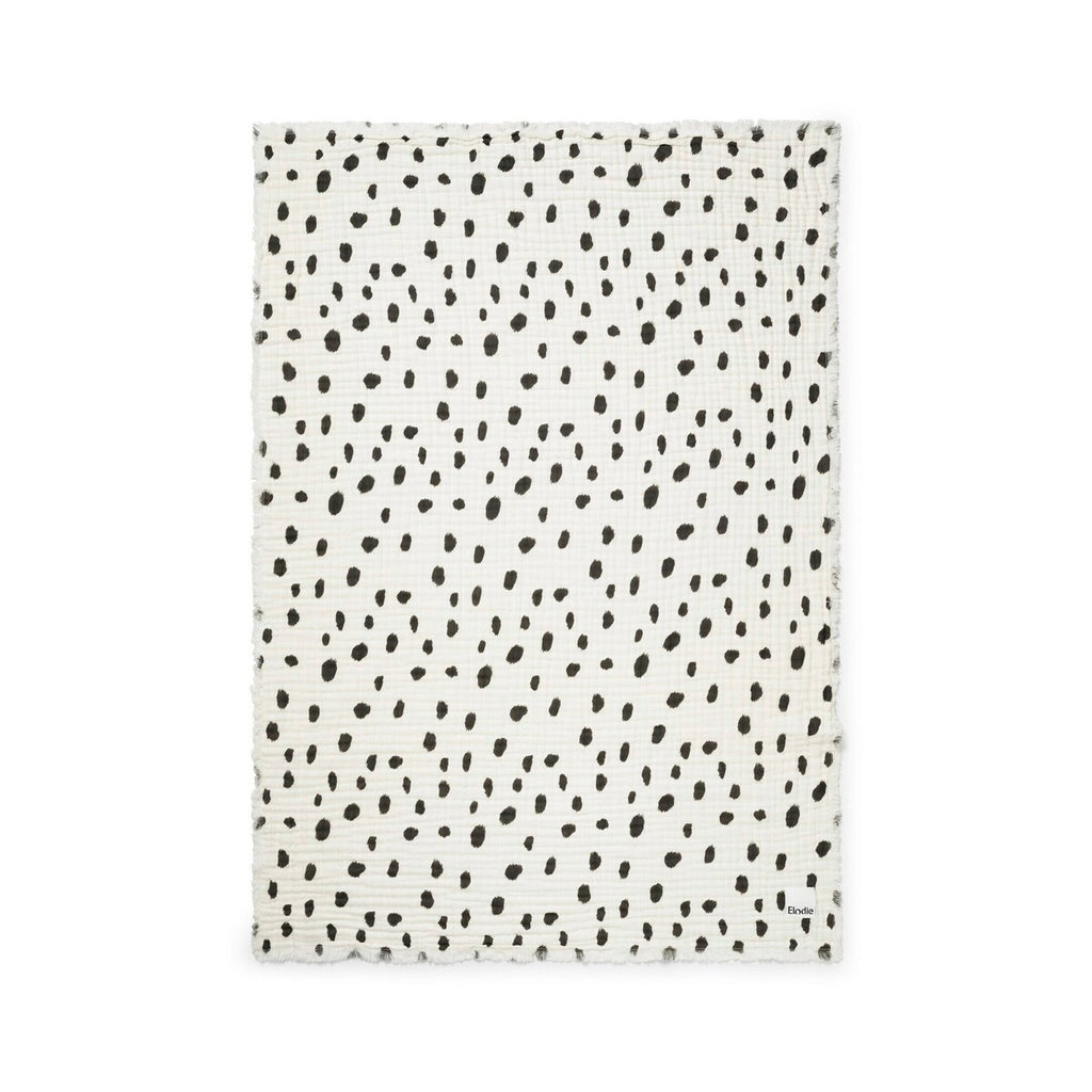 Bomullsteppe Dalmatian Dots Grande 75x100 cm Oeko-Tex bakside