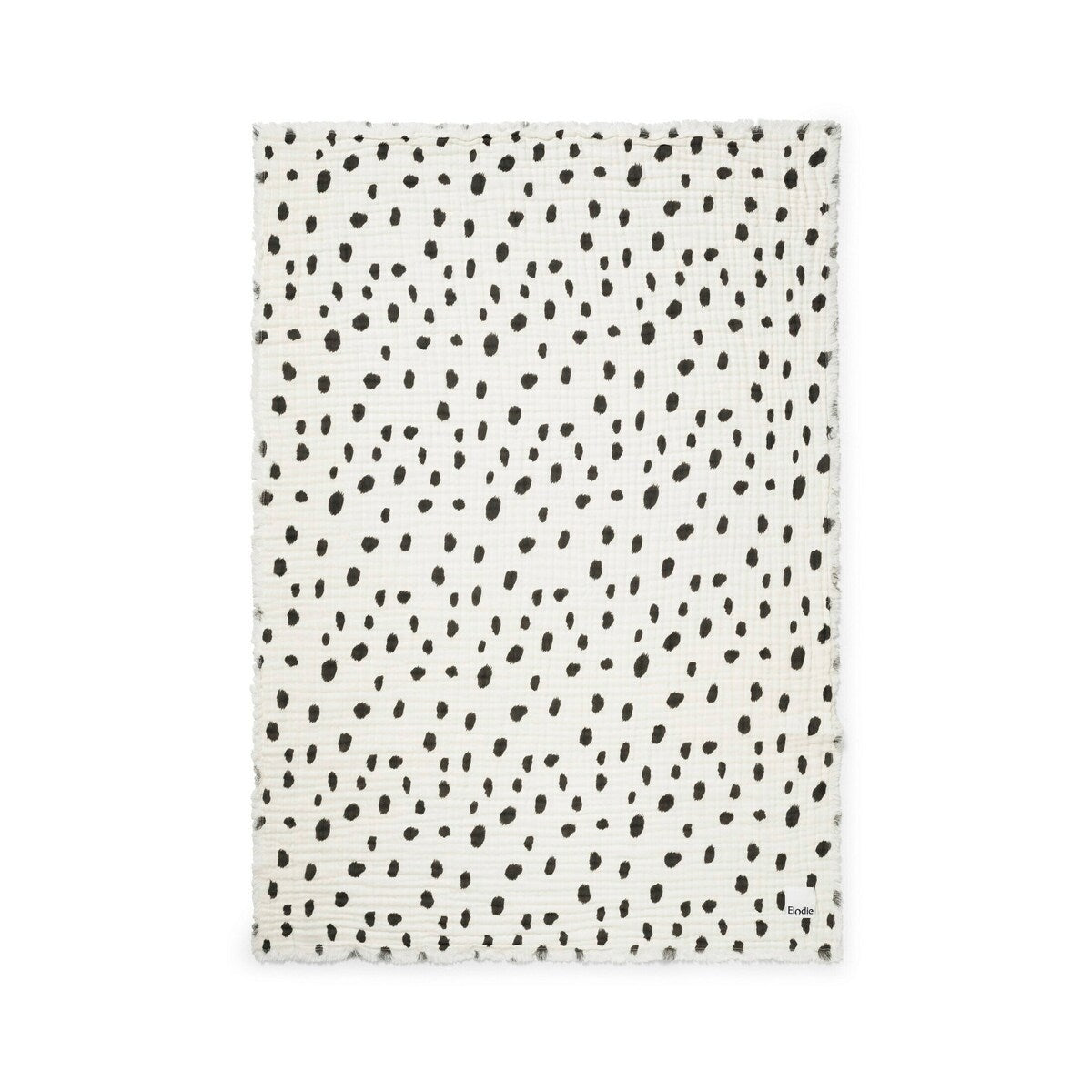 Bomullsteppe Dalmatian Dots Grande 75x100 cm Oeko-Tex bakside