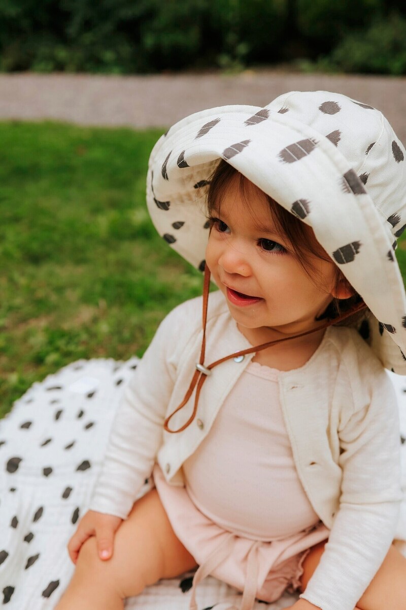 Montert Bomullsteppe Dalmatian Dots Grande i barnevogn