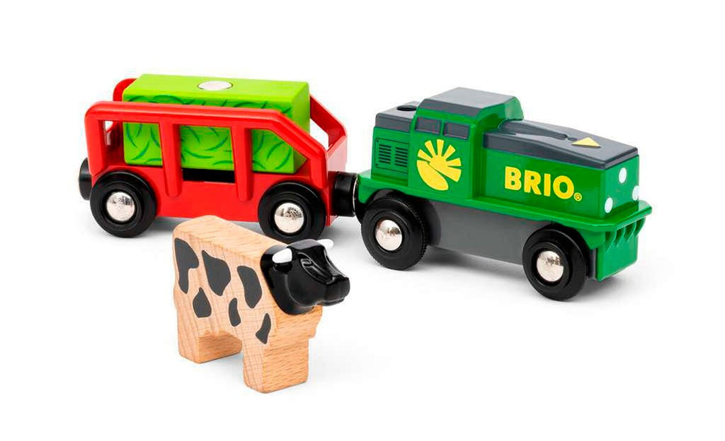 Bondegård batteridrevet togsett i tre - BRIO bakside