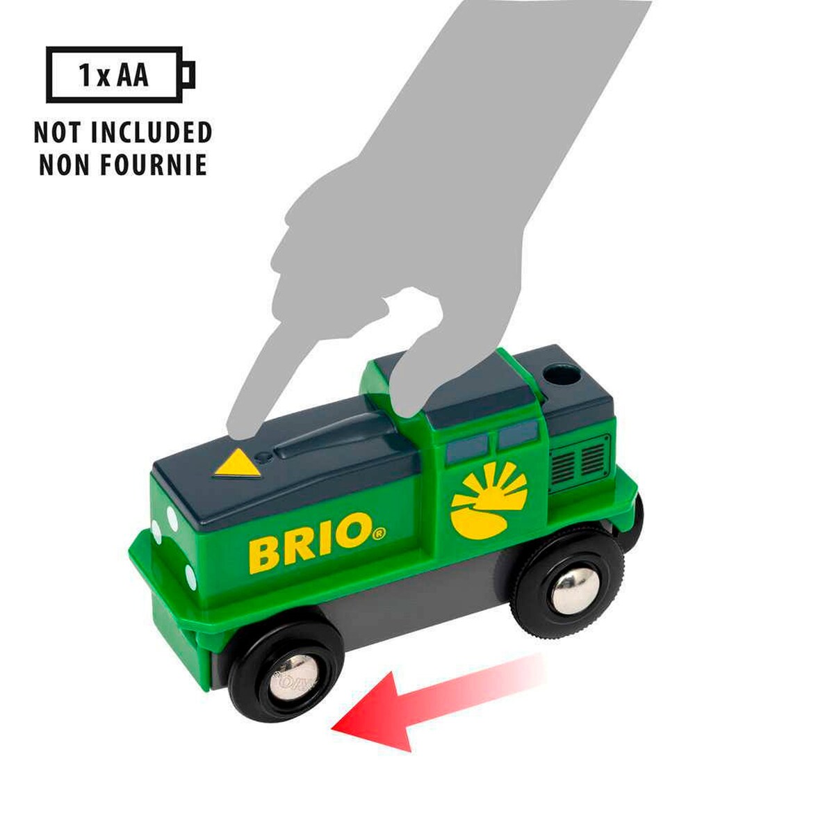 Bondegård batteridrevet togsett i tre - BRIO nærbilde av treku