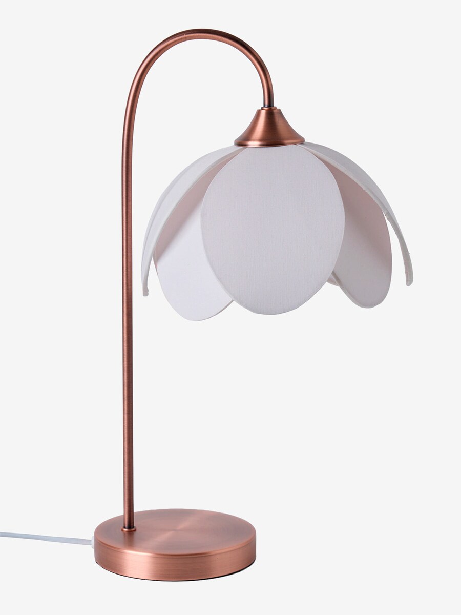 Bordlampe blomst med messingfot 47 cm barnerom forfra