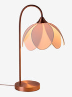 Bordlampe blomst med messingfot 47 cm barnerom bakside
