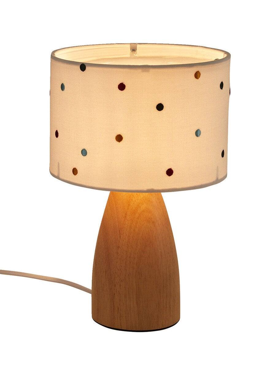 Bordlampe med fargerike prikker i bomull, 30 cm bakside