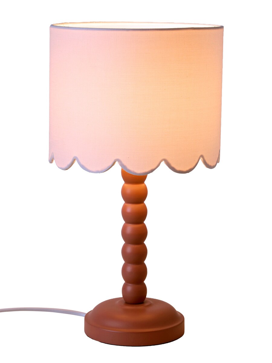 Bordlampe Feston med trefot barnerom montert på bord