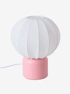 Bordlampe kuleform med metallfot 30 cm til barnerom forfra