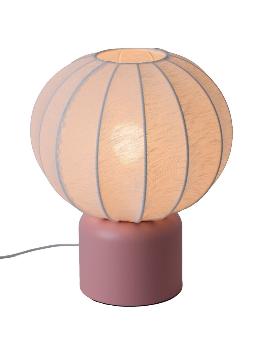 Bordlampe kuleform med metallfot 30 cm til barnerom montert på bord