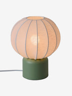 Bordlampe kuleform med metallfot 30 cm til barnerom lys på