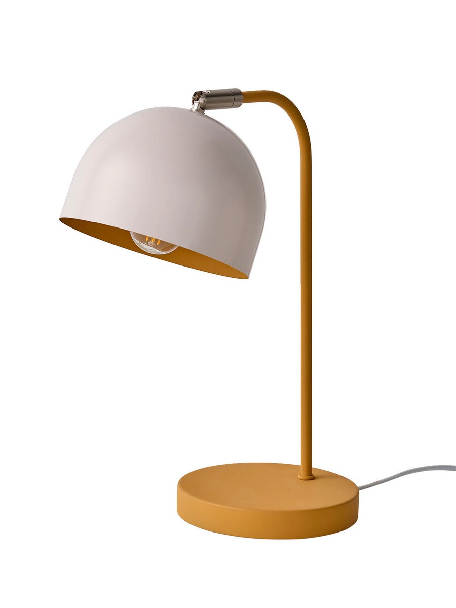 Bordlampe i metall med dreibar skjerm 360 grader forfra
