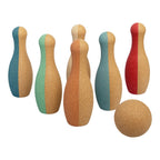 Bowlingsett Little Skittles i kork forfra