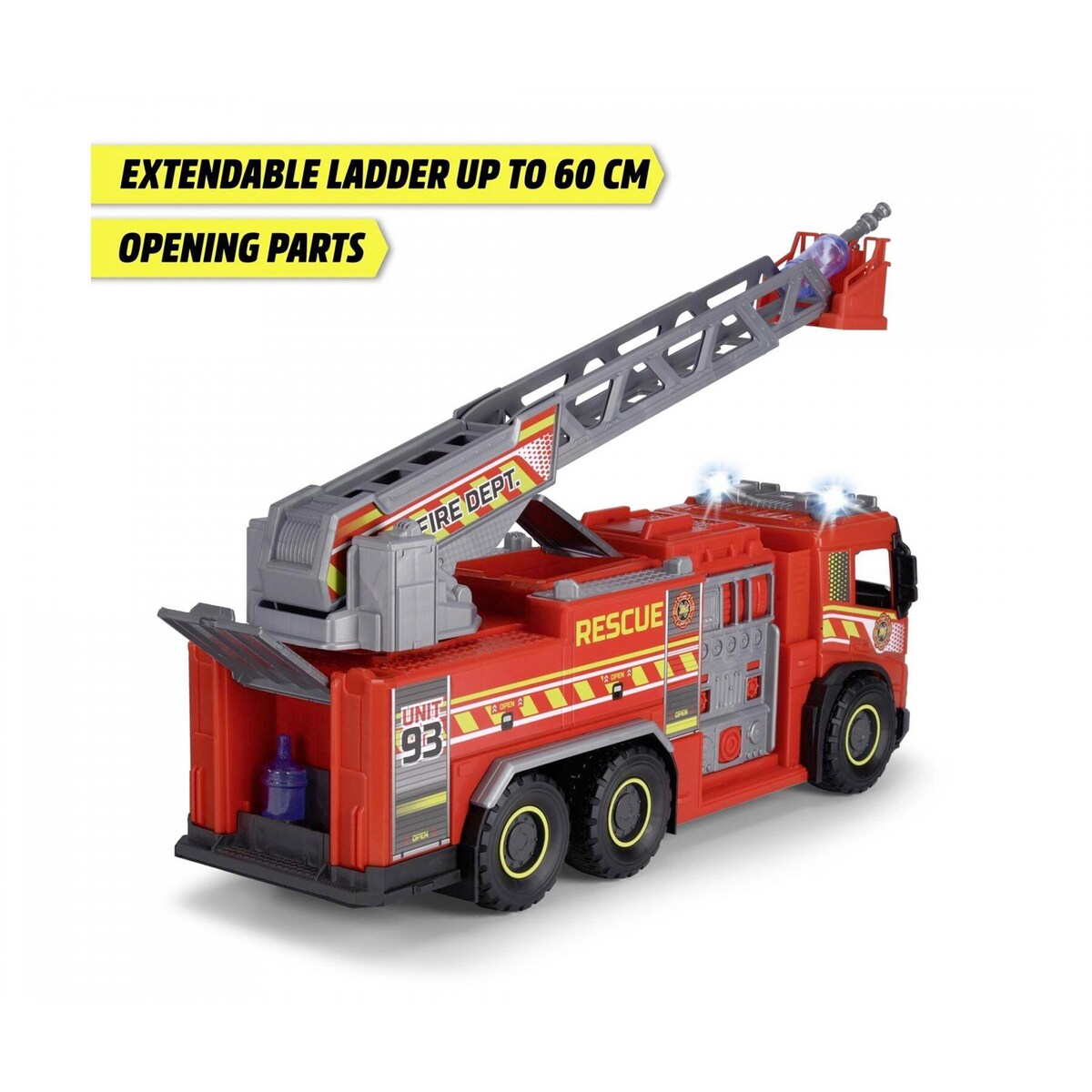 Brannbil Giant Fire Truck 57 cm med lys og lyd sideprofil
