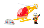 Brannhelikopter med figur og vasstank - BRIO World forfra