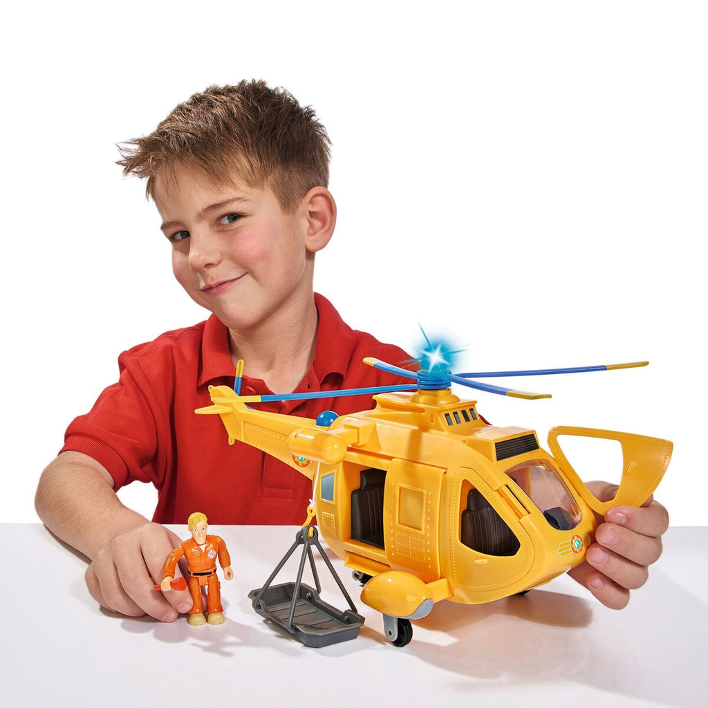 Brannmann Sam helikopter Wallaby II med Tom Thomas-figur