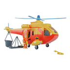 Brannmann Sam helikopter Wallaby II med figur forfra