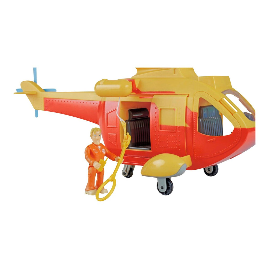 Detalj av Brannmann Sam helikopter Wallaby II med figur