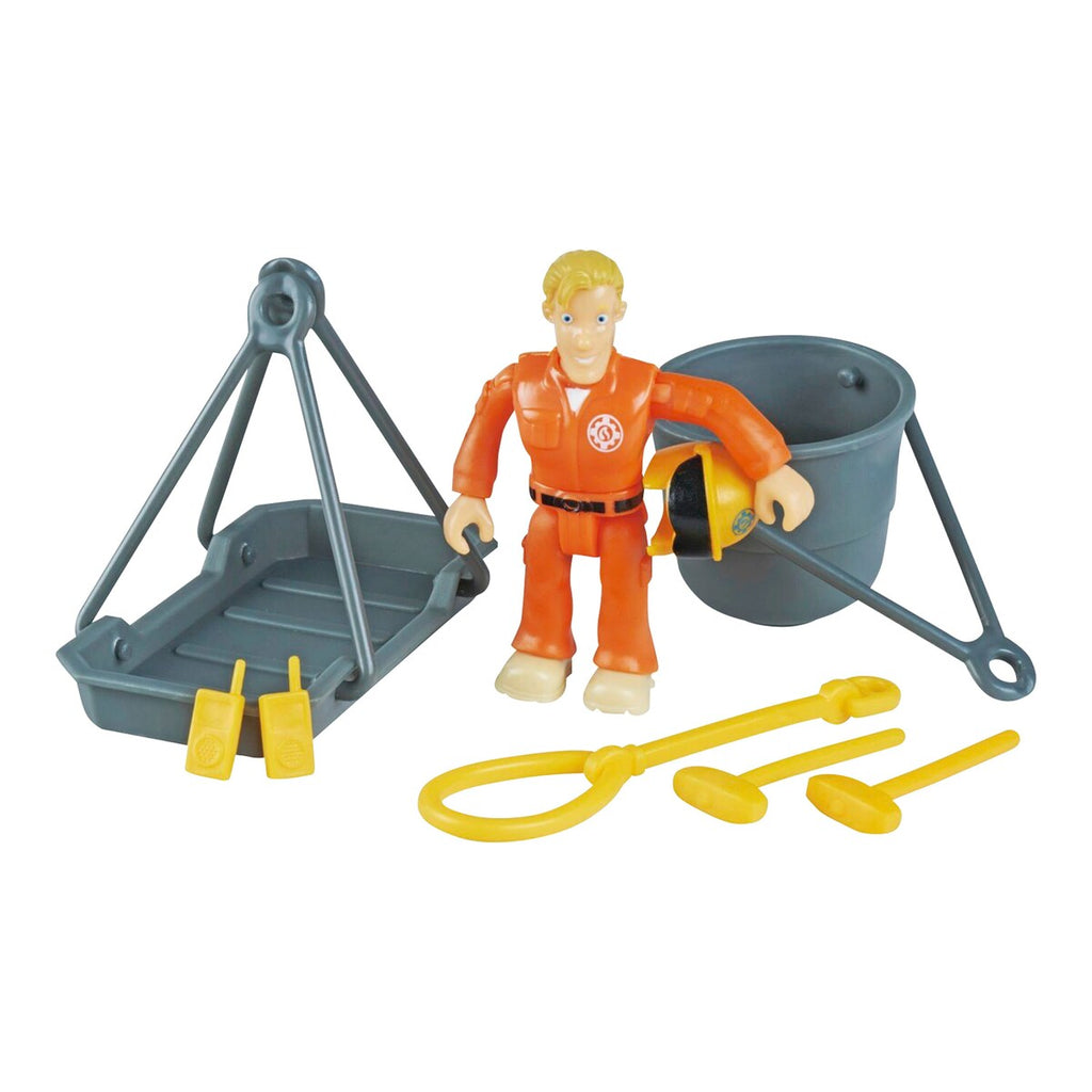 Montert Brannmann Sam helikopter Wallaby II med figur