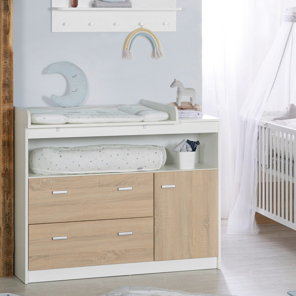 Bred stellekommode Gabriella 98x117 cm avtagbar topp montert