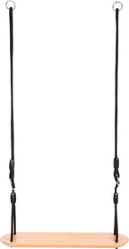 Bretthuske XL Black Line massivt tre med svarte tau forfra