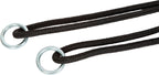 Bretthuske XL Black Line massivt tre med svarte tau seteflate med riller