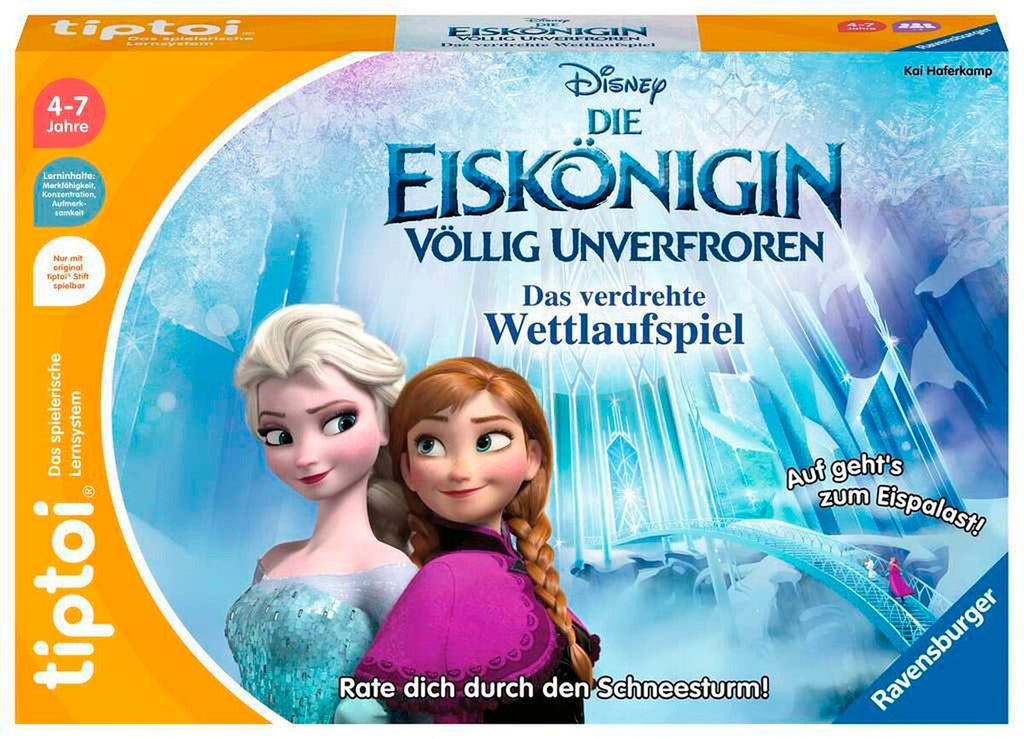 Brettspill Disney Frost det gale kappløpet forfra med spillfigurer