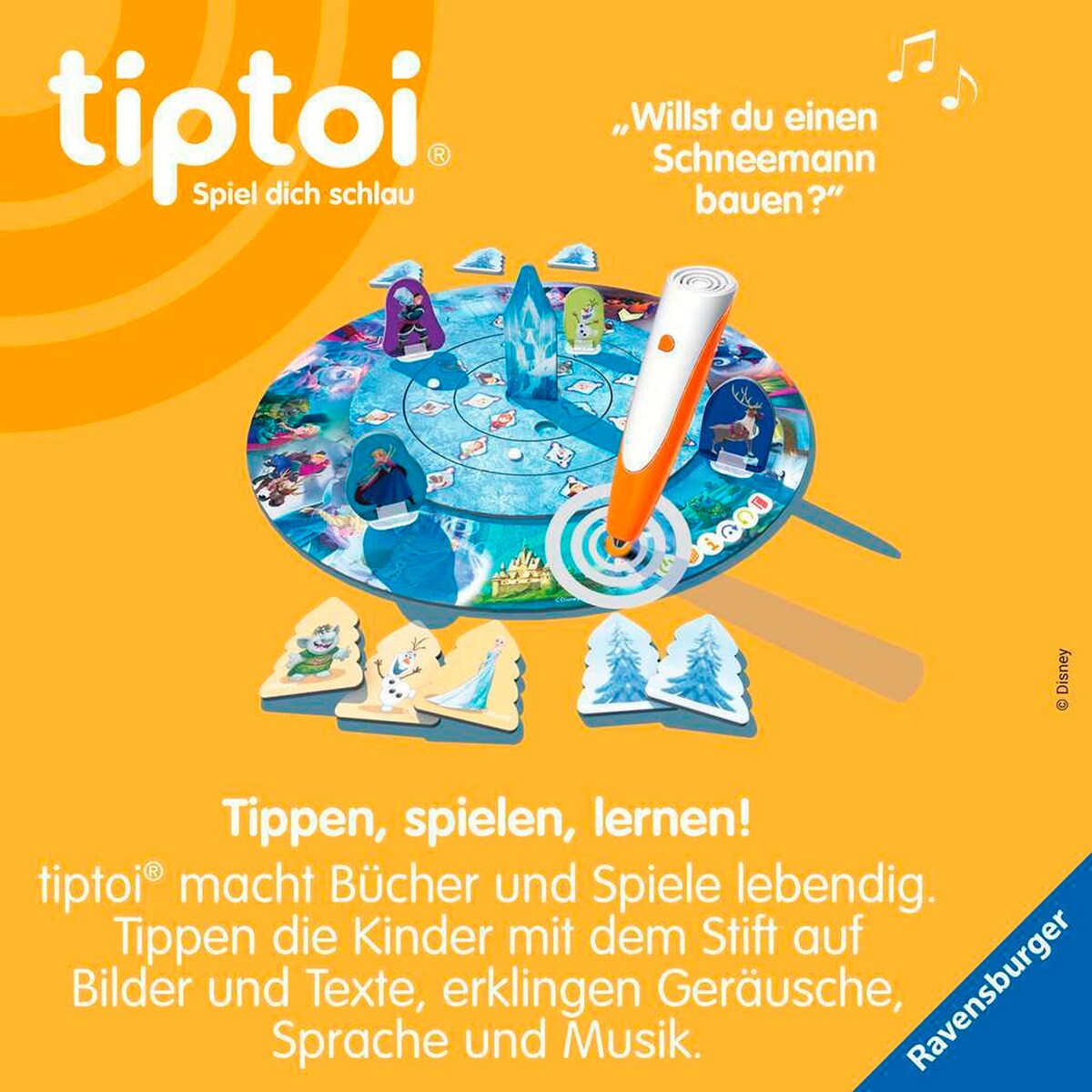 Nærbilde av spillfigurer på Brettspill Disney Frost det gale kappløpet