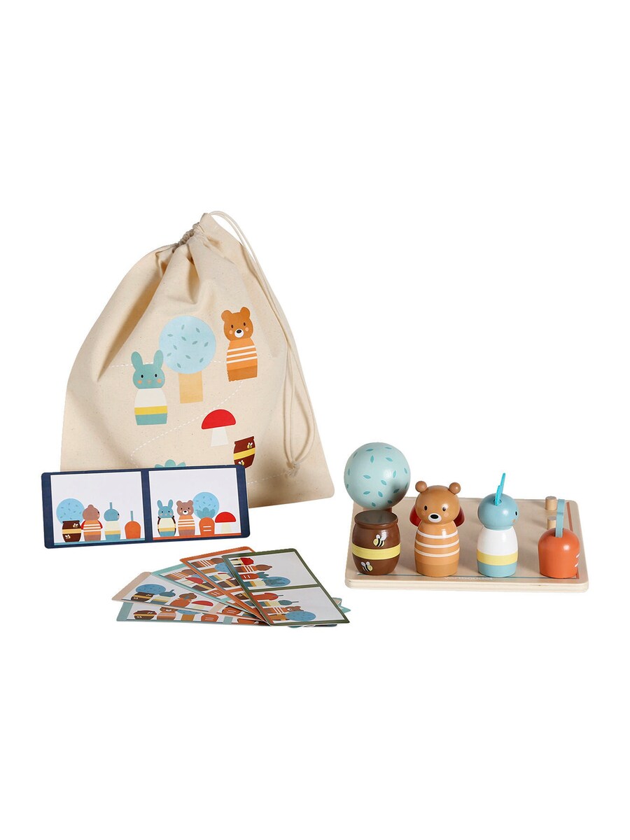 Brettspill skogvenner i tre FSC® 20x20 cm bakside