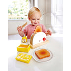 Brødrister-sett pop-up lekemat 18 x 18 x 11 cm fra 2 år fra Hape bakside